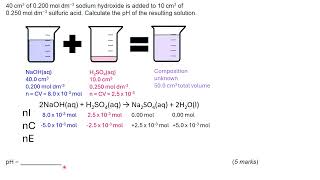 pH of a mixture of a dibasic acid and strong alkali NaOH in excess [upl. by Iruam]