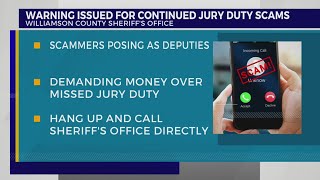 Warning issued for continued jury duty scams in Williamson County TN [upl. by Yhcir]