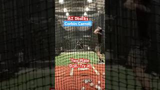 AZ Dbacks Star Corbin Carroll demonstrating two plate hitting drill [upl. by Kennedy]