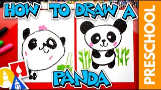 How To Draw A Panda  Preschool [upl. by Dagnah8]