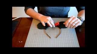 How To Make Mickey Mouse Ears or Minnie Mouse Ears on Headband [upl. by Aiveneg]