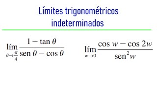 Límites trigonométricos indeterminados [upl. by Id508]