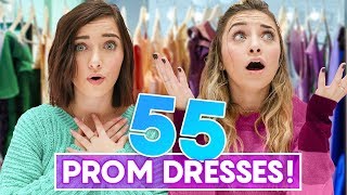 We Tried On 55 PROM DRESSES [upl. by Ebocaj417]