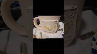 Underglaze painting on greenware Pottery [upl. by Peh]