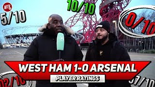 West Ham 10 Arsenal Player Ratings  Poor Performances Everywhere Ft Troopz [upl. by Dewayne]