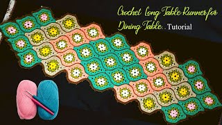 Crochet motif Crochet pattern for doily tablecloth blanket Part 1 1 4 round [upl. by Dnalloh246]