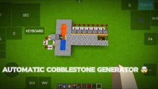 AUTOMATIC COBBLESTONE GENERATOR 🤯 IT CAN GENERATE INFINITE COBBLESTONES😱 [upl. by Bigg9]