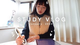 STUDY VLOG at homelibrary  recoad clothes  studying girl  eat ricecake [upl. by Howlend]