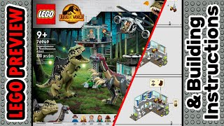 PREVIEW76949 LEGO Jurassic World Giganotosaurus amp Therizinosaurus Attack​ amp Building Instructions [upl. by Yahsat101]