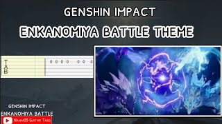 Genshin Impact  Enkanomiya Battle Theme Guitar Tab Tutorial [upl. by Xanthus]