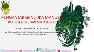 Kuliah Pengantar Genetika Manusia [upl. by Eedrahc]