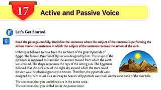 Active and Passive Voice  Ch17  Class08  Collins English grammar and composition book [upl. by Iand]