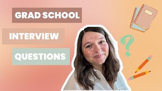 GRAD SCHOOL INTERVIEW PREP QUESTIONS CMHC  Clinical Mental Health Counseling Graduate Program [upl. by Emse41]