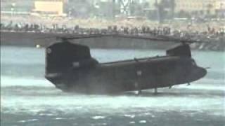 CH47 Chinook  Landing in the sea [upl. by Eastlake250]