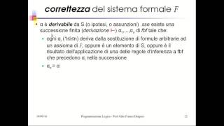 IA03 Logica del 1° Ordine Sistemi Formali [upl. by Ennoved984]