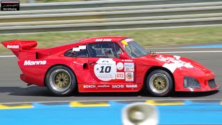 Porsche 935 K3 Pure Twin Turbo Flat 6 Sound amp Flames  Le Mans Classic 2022 [upl. by Pheni]