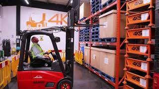 Counterbalance Forklift Training Video  How to Destack at High Level  4KS Forklift Training [upl. by Ecnerual985]