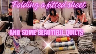 How to fold a FITTED SHEET to look the same as a flat sheet  Learn a new SUPERPOWER in 10 minutes [upl. by Garwin]