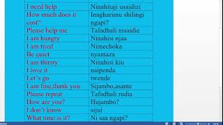 Essential swahili phrases africa [upl. by Crane630]