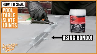 How to Seal Pool Table Slate Joints  USING BONDO Full DIY Guide [upl. by Nithsa]