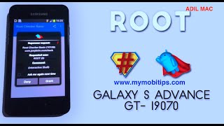 Root Samsung Galaxy S Advance I9070 Android 412 [upl. by Elpmid618]