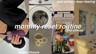 MONTHLY RESET ROUTINE🧺 deep clean amp organize  goal setting maintaining a healthy lifestyle [upl. by Loftis904]