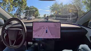 Tesla FSD 132 Picks Up Passengers Then Heads Onto Highway [upl. by Sanburn]