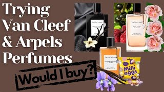 Trying Van Cleef amp Arpels Perfumes Orchidee Vanille Rose Rouge Orchid Leather Perfume Review Vanilla [upl. by Ahsilaf]