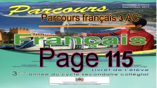 Parcours français 3AC page 115 édition 2024 [upl. by Tasia]