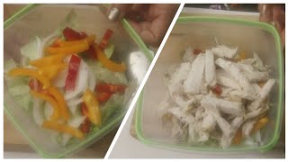 Cutting Vegetables and air fryer chicken for salad asmrsound diy lifestyle routine [upl. by Currey]