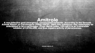 Medical vocabulary What does Amitrole mean [upl. by Corbett]