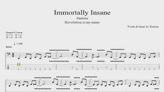 Pantera Immortally Insane  Tab GuitarBass [upl. by Vincelette]