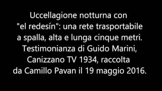 Uccellagione notturna con rete mobile San Vitale di Canizzano TV anni ’40’50  Poenta e osei [upl. by Mailliw]