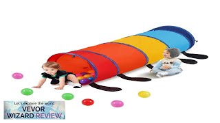 VEVOR Kids Play Tunnel Tent for Toddlers Colorful Pop Up Caterpillar Crawl Review [upl. by Caron580]