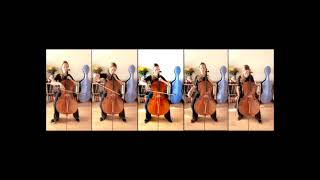 Bachs G Major Allemande BWV1007  with Cello Quartet Accompaniment [upl. by Redmund]