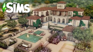 Huge Mediterranean Family House Collab with Simsphony  The Sims 4 Speed Build [upl. by Gilberte]