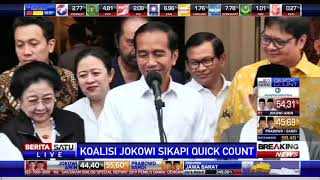 Jumpa Pers Jokowi Terkait Hasil 12 Quick Count [upl. by Chalmer]