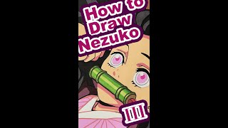 How to Draw Nezuko Kamado 3  Posca pen paint marker tutorial on paper shorts [upl. by Huskamp177]