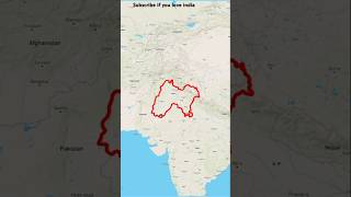 Size of panjab before partition of india and Pakistan during 1947 shorts viral artsofmaps facts [upl. by Earezed]