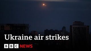 Ukraine war Russia launches wave of air strikes  BBC News [upl. by Nesline]