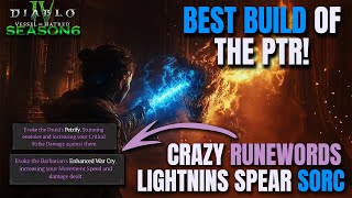 THE BEST BUILD OF THE PTR amp CRAZY RUNEWORD TRIGGERs Season 6 Diablo 4 [upl. by Haldeman]