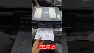 Brother DCPT500 printer mobile WiFi print aadhaar PDF print borther [upl. by Adnohrahs]