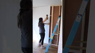 DIY Vertical Shiplap Wall [upl. by Okiman]