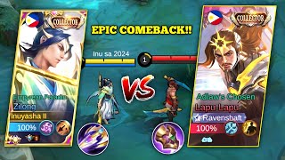 COLLECTOR ZILONG VS NEW COLLECTOR SKIN LAPULAPU🔥 EPIC COMEBACK [upl. by Allen]