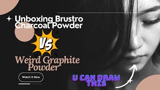 Unboxing Brustro Charcoal powder amp Weird Graphite Powder  Detailed comparison between them Usage [upl. by Renzo]