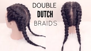 How To Double Dutch Braid  Hair Tutorial [upl. by Eedia]