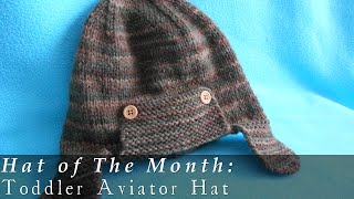 Toddler Aviator Hat  Knit [upl. by Nylac]