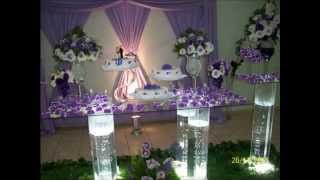 decoraçao de casamento branco e lilas [upl. by Trixy734]