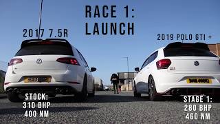 APR MK7 Golf R  Stage 2 Quarter Mile [upl. by Sirroned]