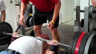 Adrian Larsen  500x5 Raw Bench Press [upl. by Kcirdde729]